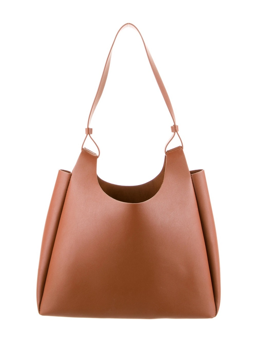Neiman Marcus Classic Leather Tote Bag in Brown Minimalistic Medium Size